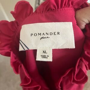 Tuckernuck Pomander Place Red Ruffled Top - XL